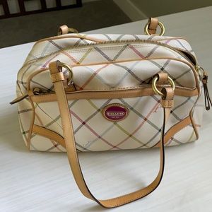 Coach Multicolor Plaid Handbag